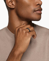 Armory® Band Ring in Black Titanium, 6.2mm